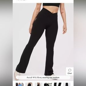 Aerie crossover flare leggings